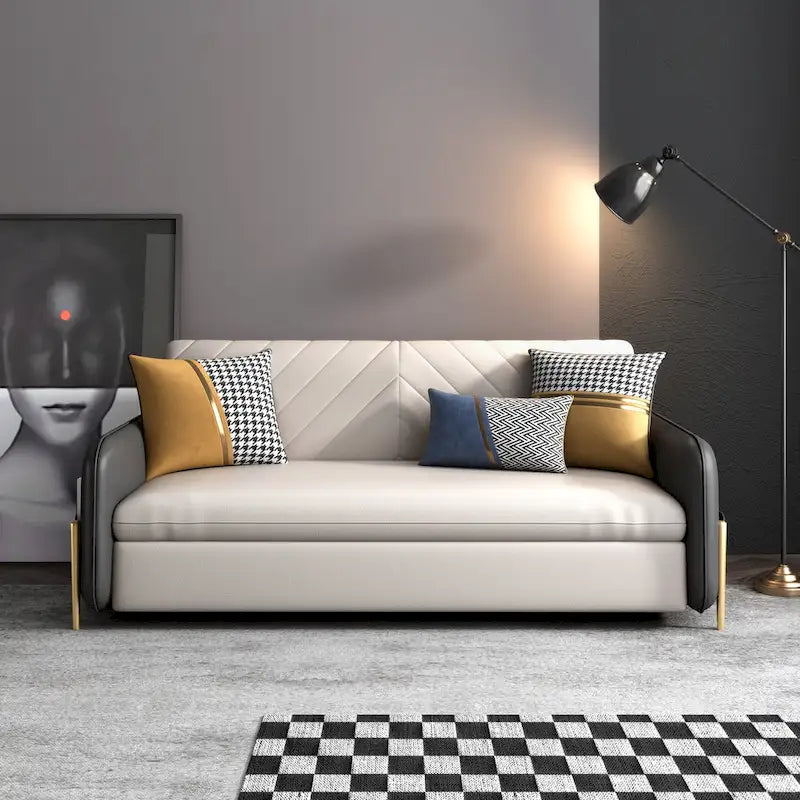 Canapé-lit gigogne moderne JASIWAY de 170 cm de largeur (taille Queen).