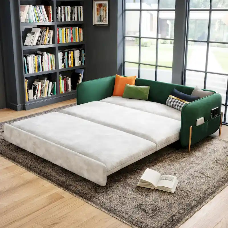 Canapé-lit gigogne moderne JASIWAY de 170 cm de largeur (taille Queen).