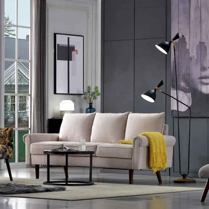 Canapé OVIOS rembourré style milieu du siècle