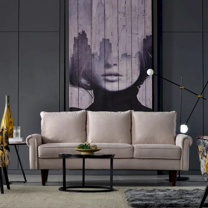 Canapé OVIOS rembourré style milieu du siècle