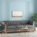 Canapé Chesterfield Saragus avec garniture cloutée par Christopher Knight Home - 85,50 L x 33,25 l x 28,50 H