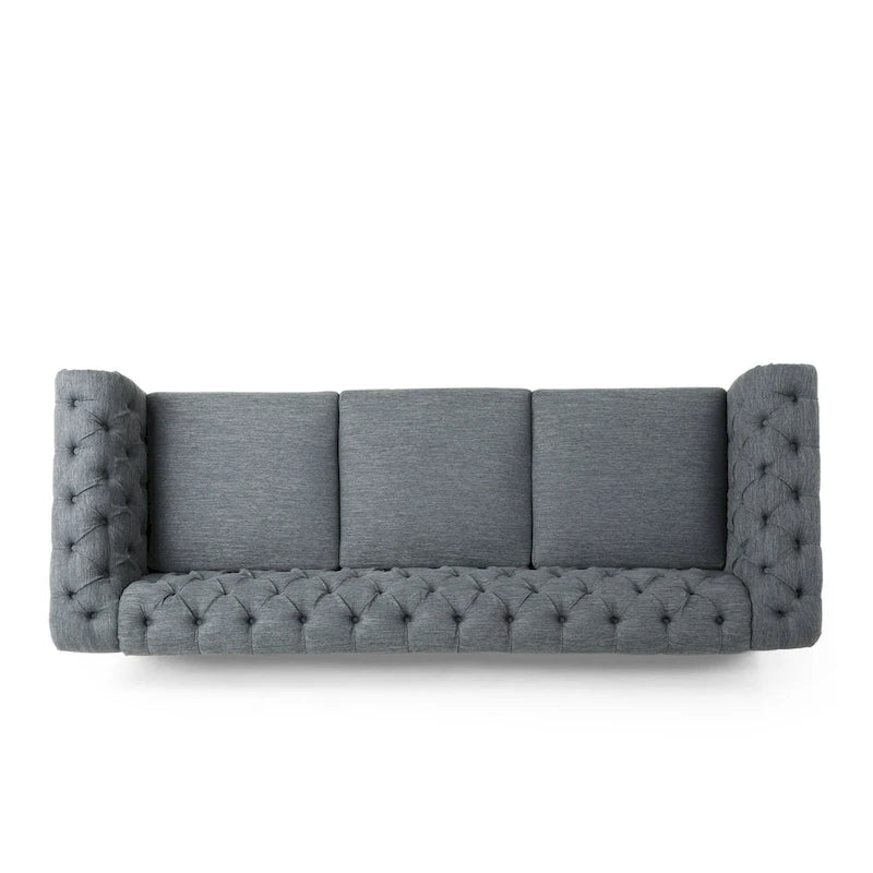 Canapé Chesterfield Saragus avec garniture cloutée par Christopher Knight Home - 85,50 L x 33,25 l x 28,50 H
