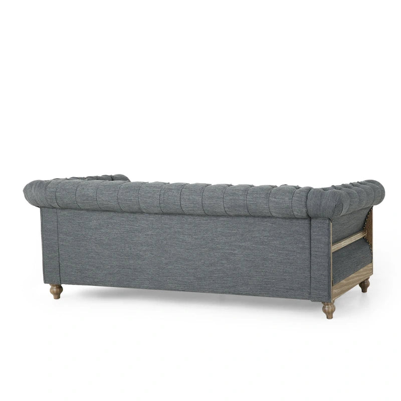 Canapé Chesterfield Saragus avec garniture cloutée par Christopher Knight Home - 85,50 L x 33,25 l x 28,50 H