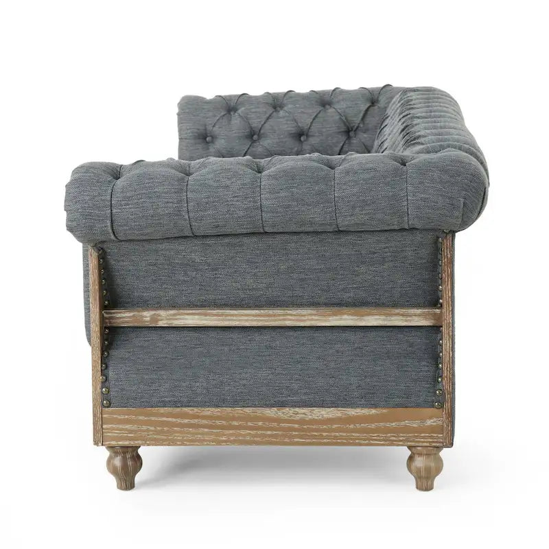 Canapé Chesterfield Saragus avec garniture cloutée par Christopher Knight Home - 85,50 L x 33,25 l x 28,50 H