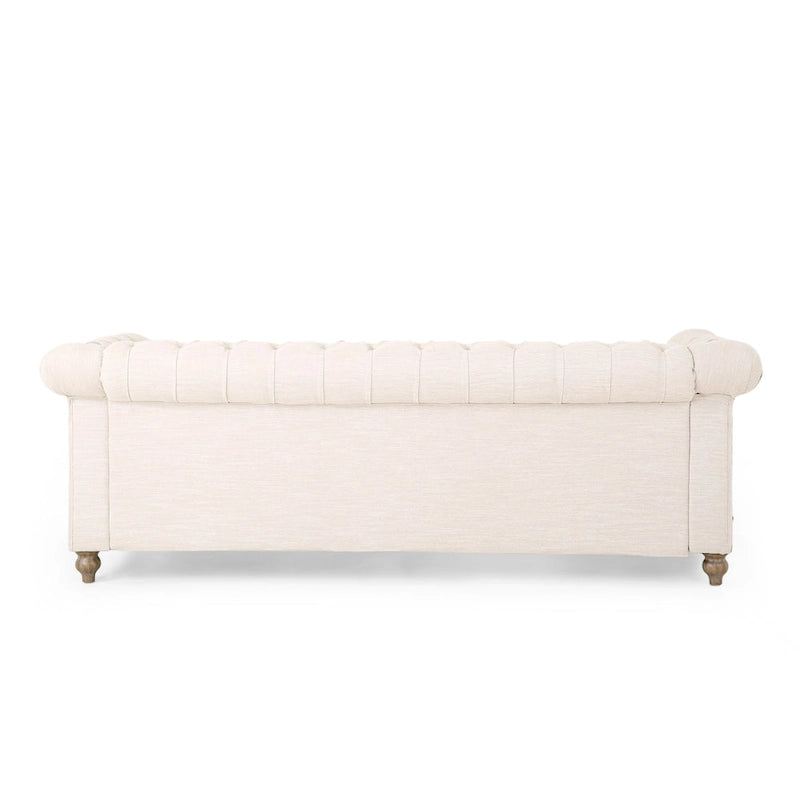Canapé Chesterfield Saragus avec garniture cloutée par Christopher Knight Home - 85,50 L x 33,25 l x 28,50 H