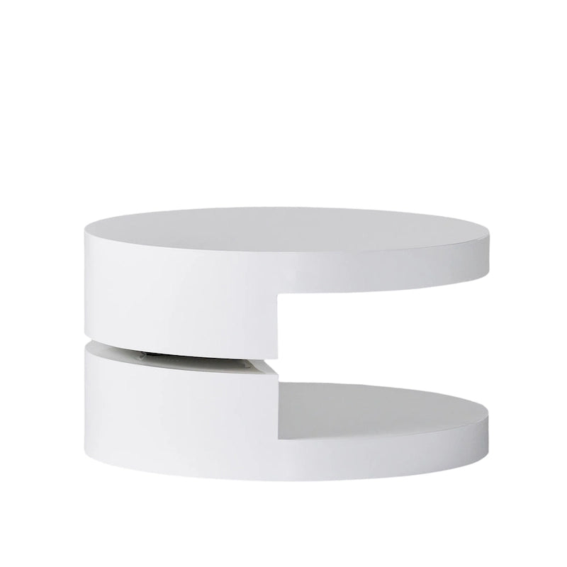 Petite table basse ronde pivotante de style moderne par Christopher Knight Home