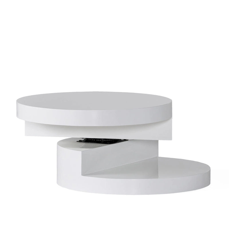 Petite table basse ronde pivotante de style moderne par Christopher Knight Home