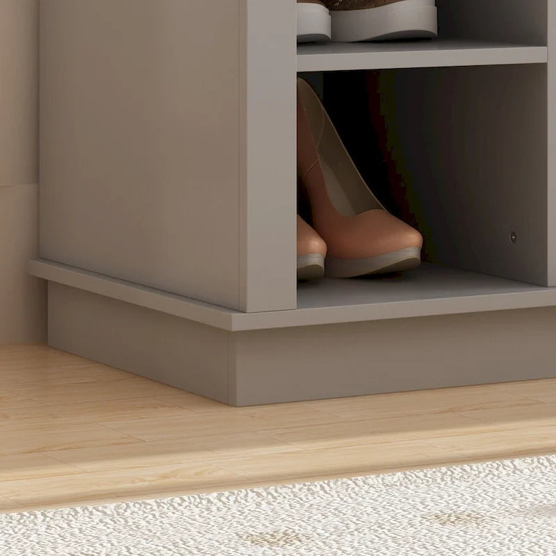 Porte-manteau à casiers larges avec banc et patère, 44 cm (P) x 101 cm (L) x 170 cm (H)