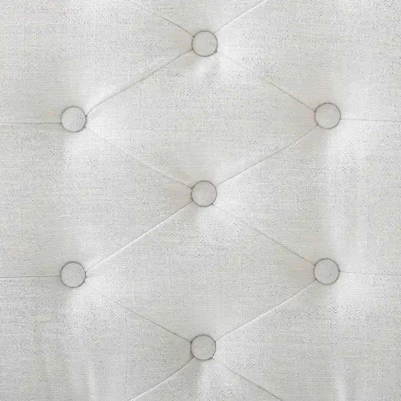 Banc d'entrée capitonné en cristal blanc Linon Jordan