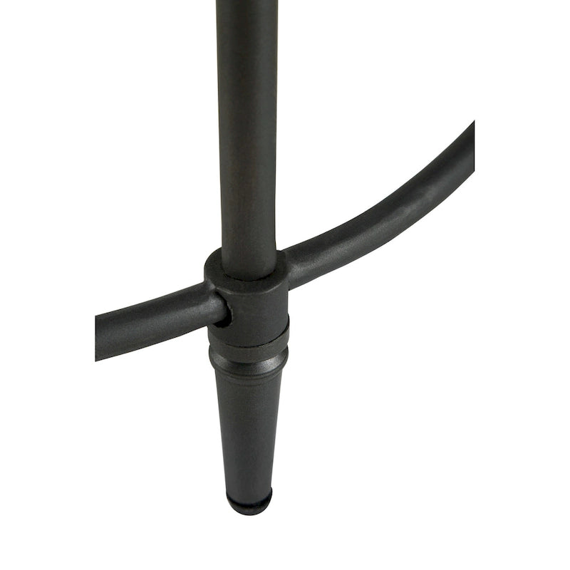 Table d'appoint ronde Fenway 22 en bois massif de manguier et métal - 56 cm de long x 56 cm de large x 64 cm de haut