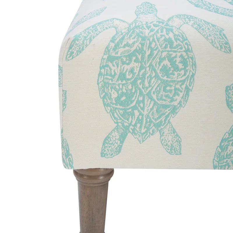 Fauteuil d'appoint Terrapin à motif tortue recouvert de tissu