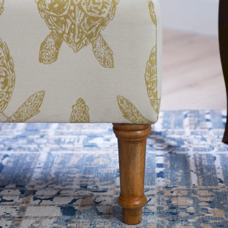 Fauteuil d'appoint Terrapin à motif tortue recouvert de tissu