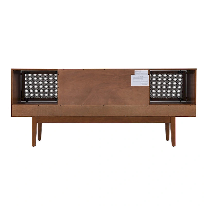Meuble TV SEI Furniture style moderne du milieu du siècle, console multimédia pour téléviseurs jusqu'à 68 pouces.