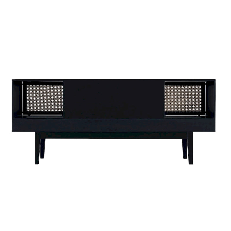 Meuble TV SEI Furniture style moderne du milieu du siècle, console multimédia pour téléviseurs jusqu'à 68 pouces.