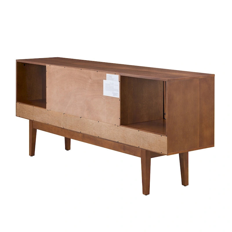 Meuble TV SEI Furniture style moderne du milieu du siècle, console multimédia pour téléviseurs jusqu'à 68 pouces.