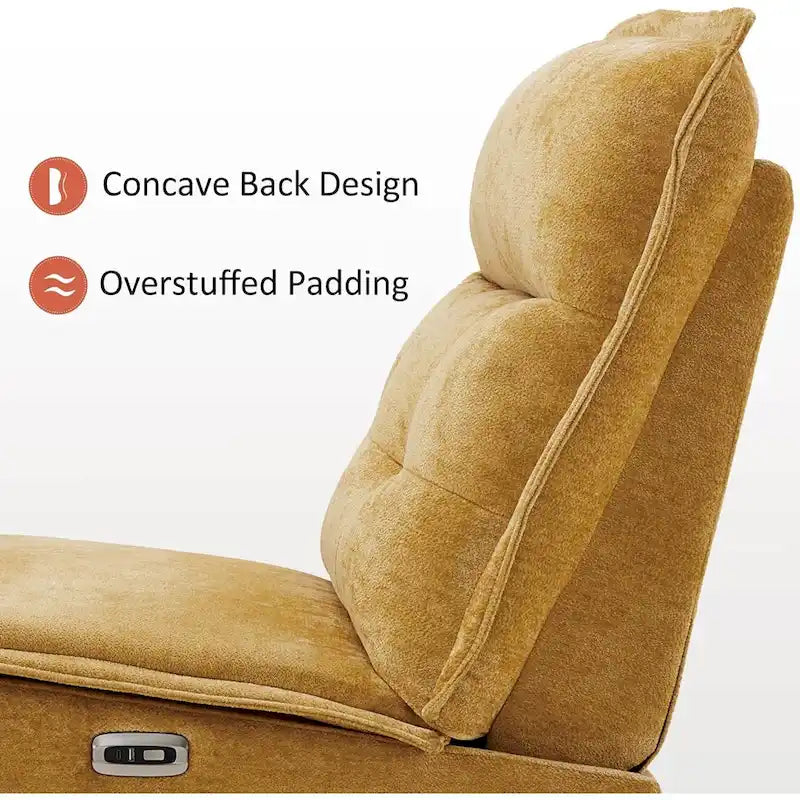 Fauteuil inclinable électrique sans accoudoirs MCombo avec ports USB, canapé inclinable électrique de 3,5 pouces de dégagement mural pour salon, ALR01