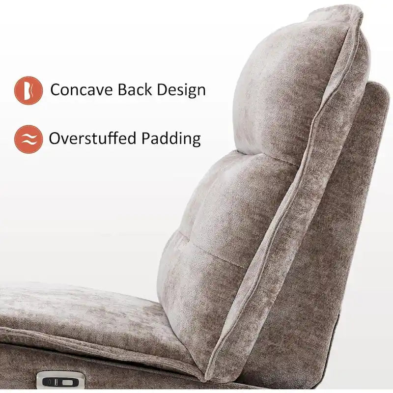 Fauteuil inclinable électrique sans accoudoirs MCombo avec ports USB, canapé inclinable électrique de 3,5 pouces de dégagement mural pour salon, ALR01