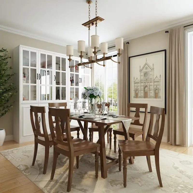 Buffet combiné 78,7H, vitrine blanche avec bibliothèque et porte vitrée