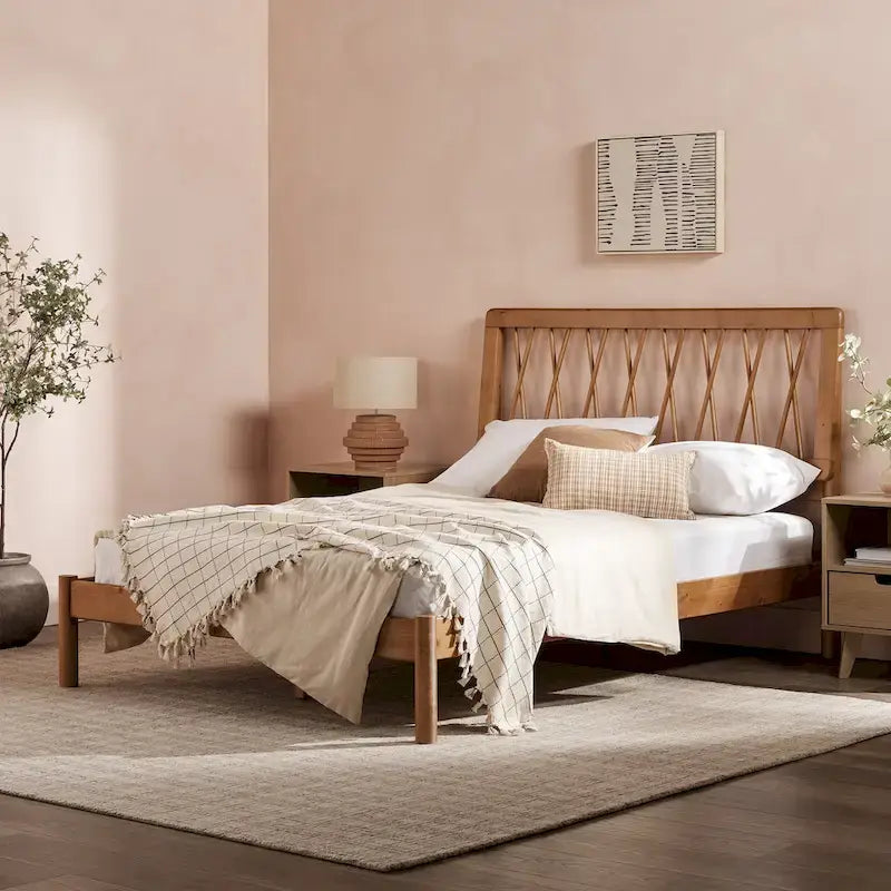 Lit double en bois massif Middlebrook Designs X Spindle