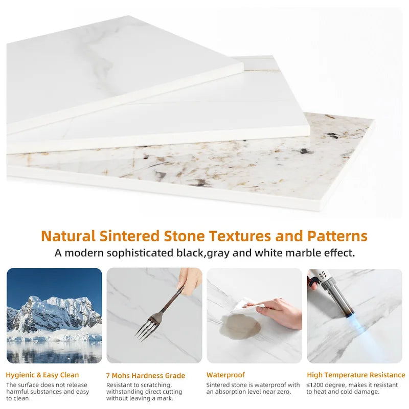 Table basse rectangulaire encadrée, table de cocktail en marbre et métal, table basse pour canapé