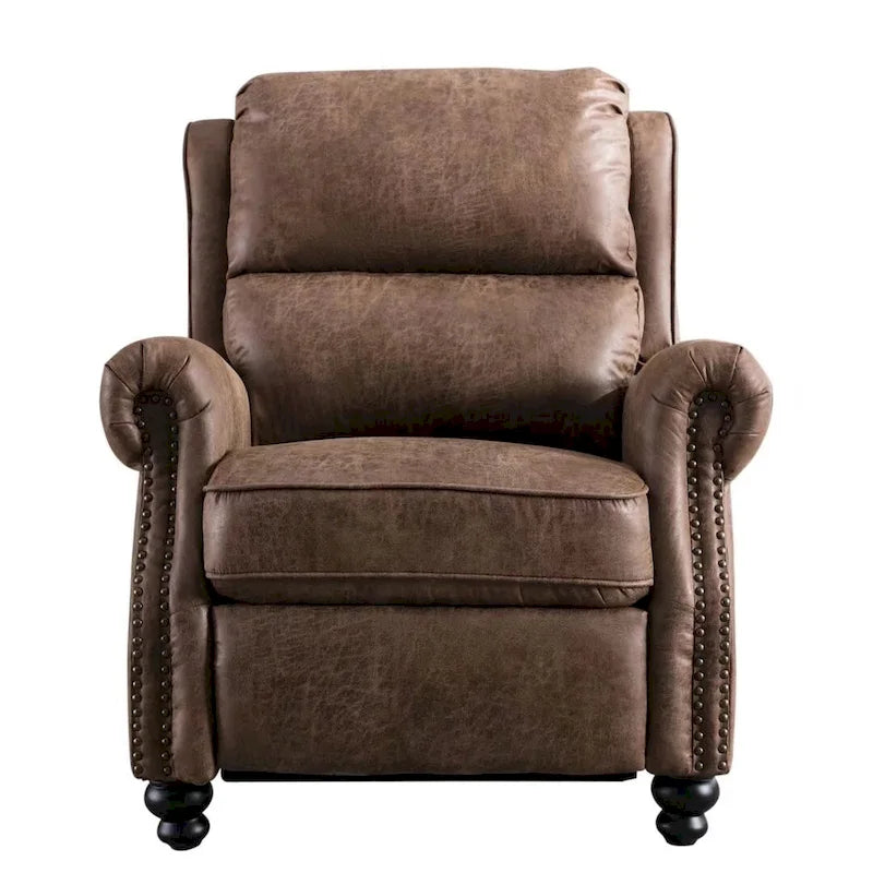 Fauteuil inclinable à dossier inclinable avec décoration à rivets