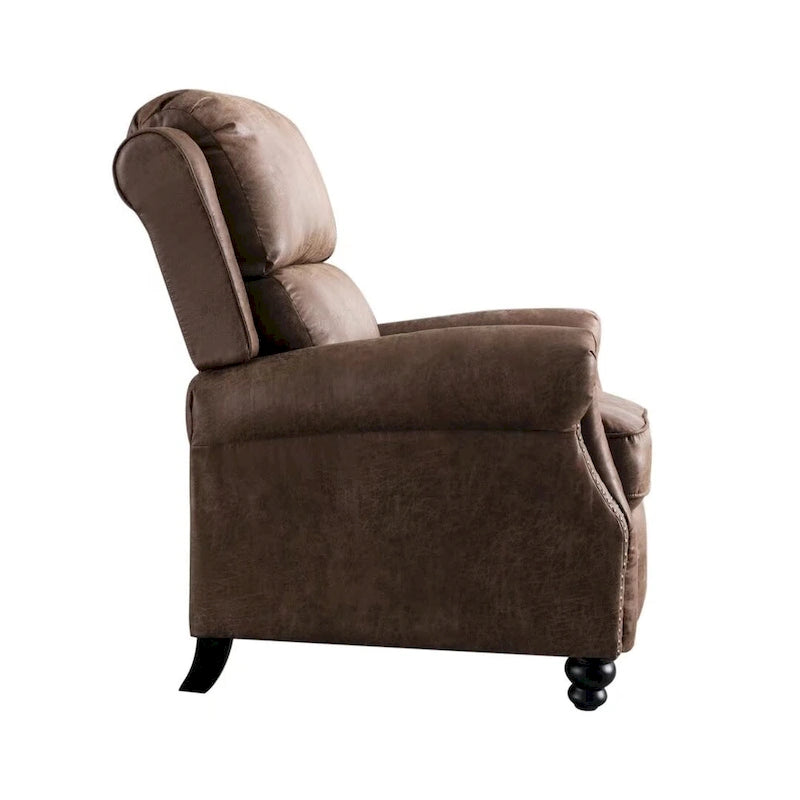 Fauteuil inclinable à dossier inclinable avec décoration à rivets