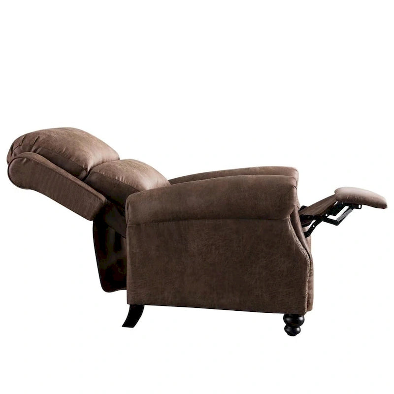 Fauteuil inclinable à dossier inclinable avec décoration à rivets