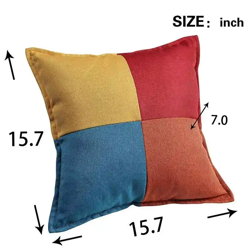 Canapé ancien coloré, causeuse deux places, pieds en bois massif