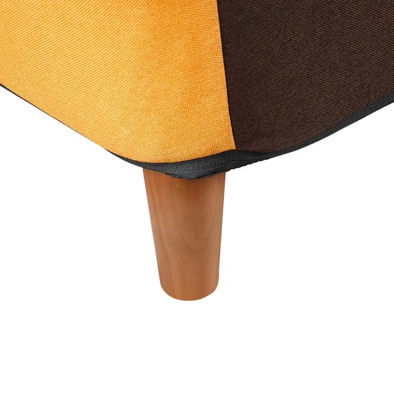 Canapé ancien coloré, causeuse deux places, pieds en bois massif