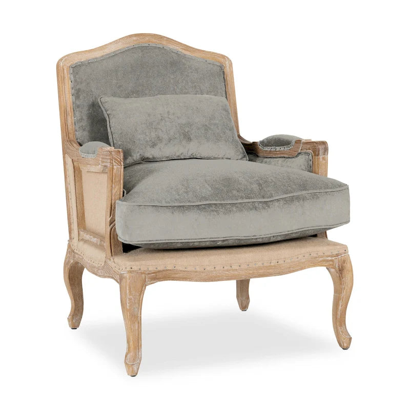 Fauteuil rembourré gris Brittani de Classic Home - 38H x 29L x 31P