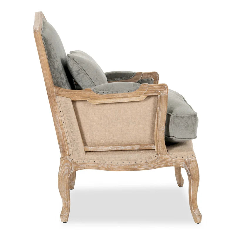 Fauteuil rembourré gris Brittani de Classic Home - 38H x 29L x 31P