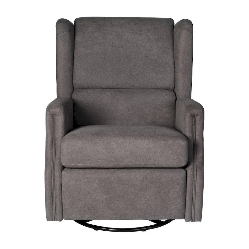 Fauteuil inclinable à bascule manuel à dossier enveloppant et pivotant à 360°