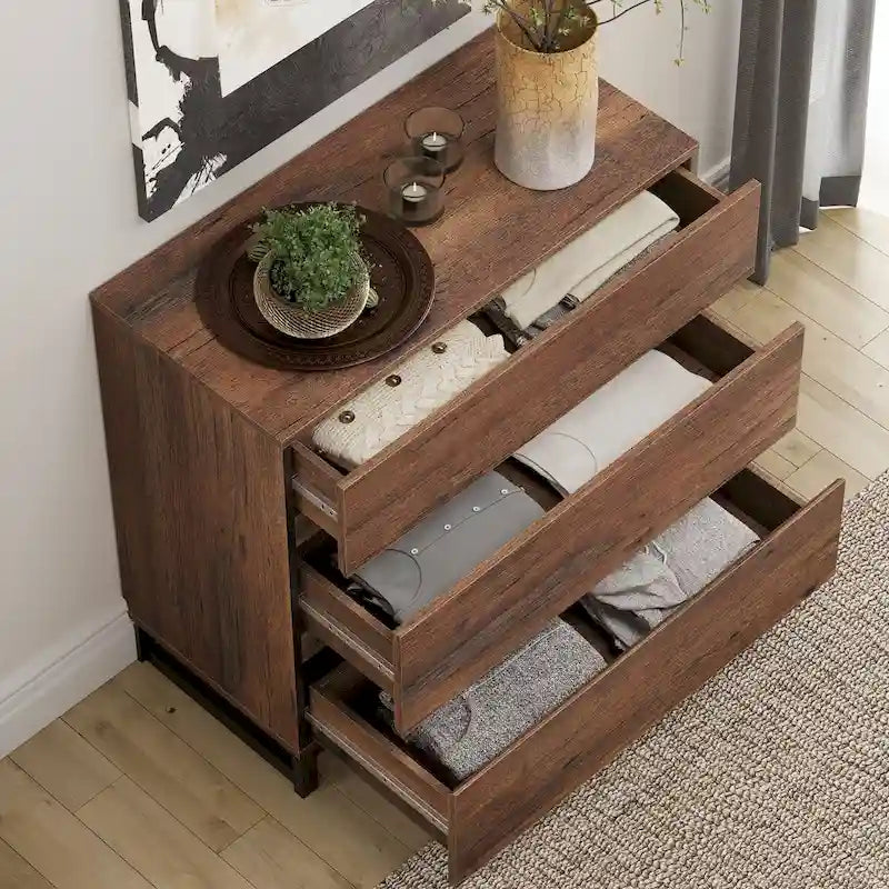 Buffet moderne 2 en 1 avec 6 tiroirs