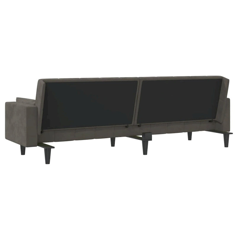 Canapé-lit convertible 2 places vidaXL en velours - 86,6 x 33,3 x 27,2