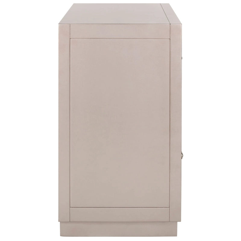 Petit coffre de rangement SAFAVIEH à 3 tiroirs en nickel - 32 cm (L) x 16 cm (P) x 29 cm (H)