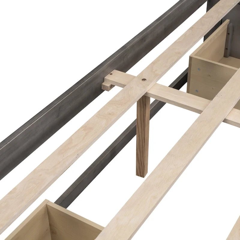 Lit plateforme Queen Size avec 6 tiroirs de rangement