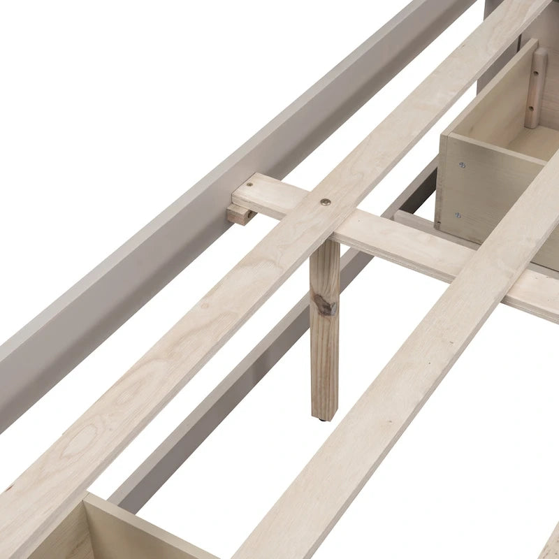 Lit plateforme Queen Size avec 6 tiroirs de rangement