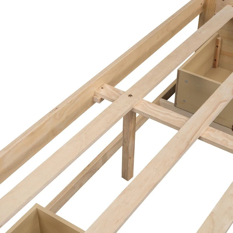 Lit plateforme Queen Size avec 6 tiroirs de rangement