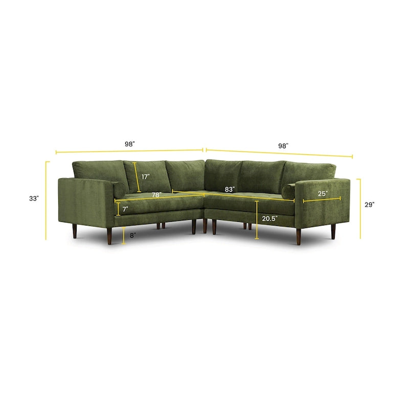 Canapé d'angle 98 en tissu Napa Poly &amp; Bark