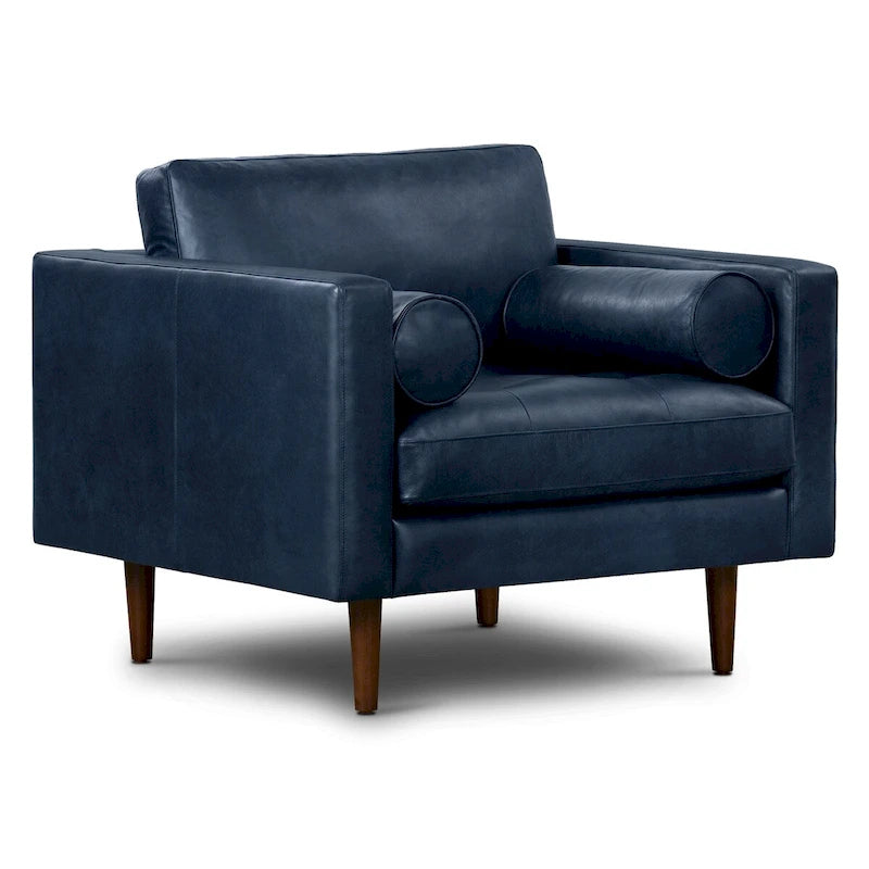 Fauteuil lounge Poly and Bark Napa - Cuir italien véritable
