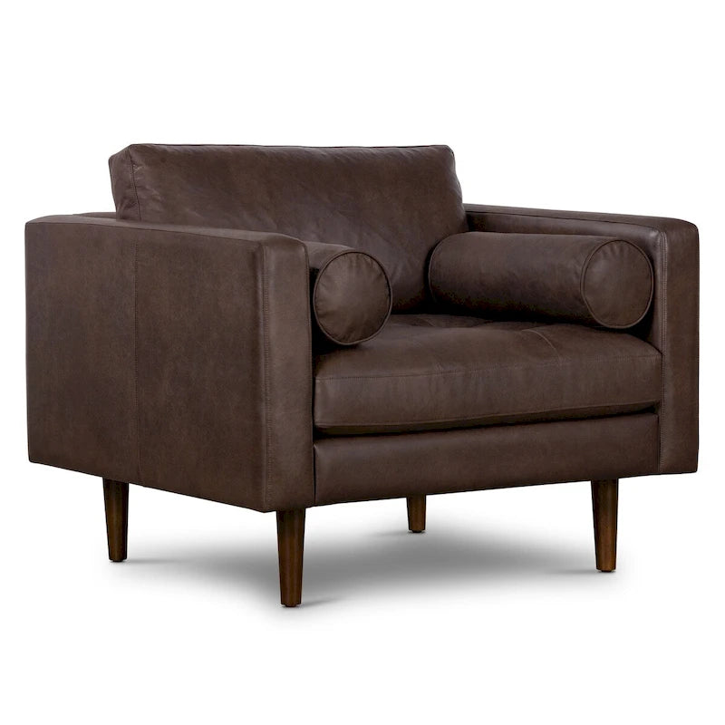 Fauteuil lounge Poly and Bark Napa - Cuir italien véritable