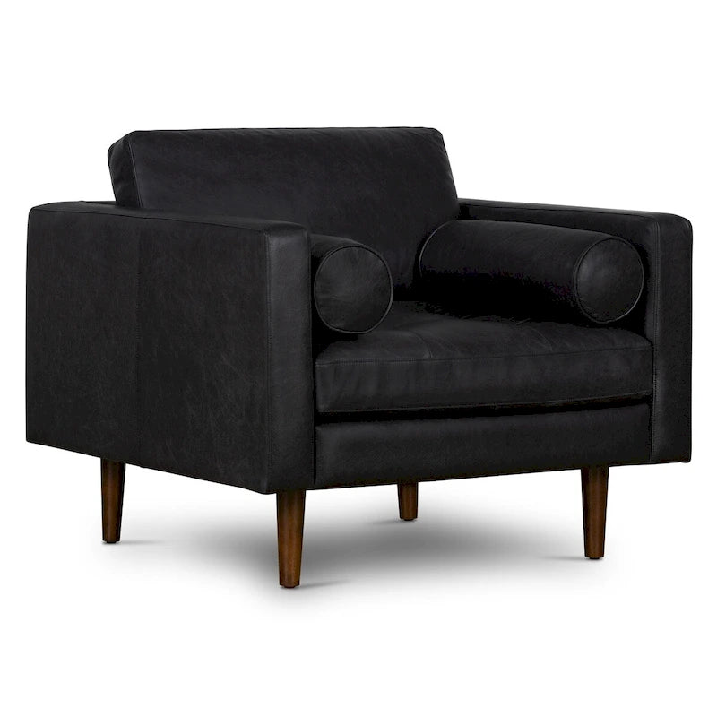 Fauteuil lounge Poly and Bark Napa - Cuir italien véritable