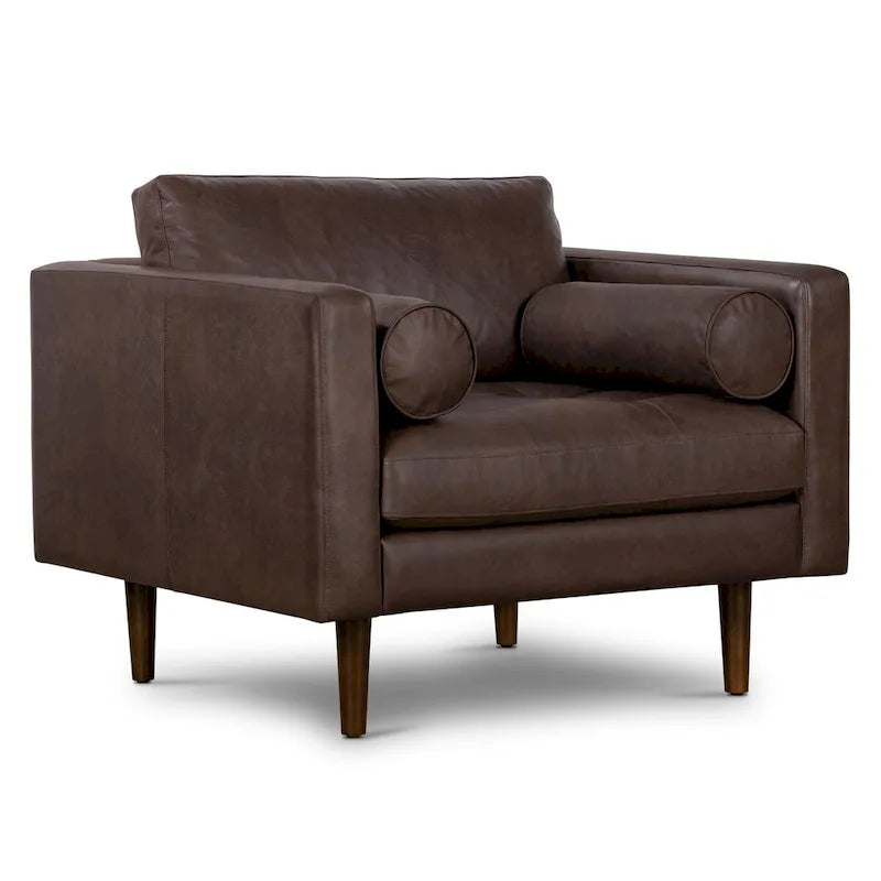 Fauteuil lounge Poly and Bark Napa - Cuir italien véritable