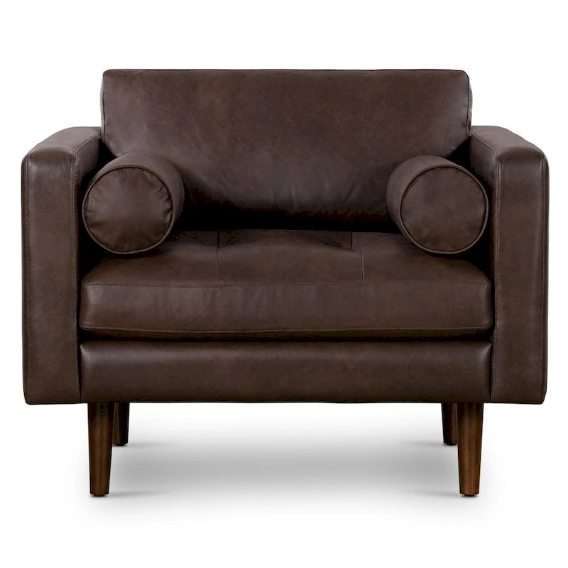 Fauteuil lounge Poly and Bark Napa - Cuir italien véritable
