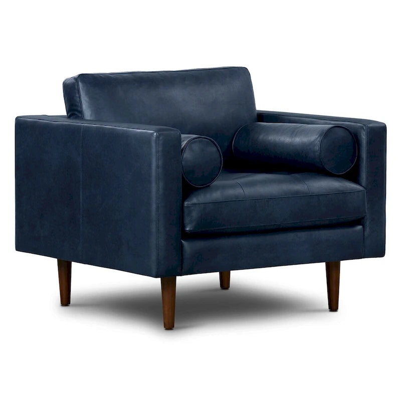 Fauteuil lounge Poly and Bark Napa - Cuir italien véritable