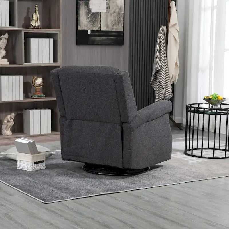 Fauteuil inclinable manuel pivotant à 360 degrés, fauteuil de loisirs avec accoudoirs, chaises berçantes pour chambre d'enfant