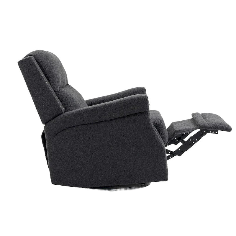 Fauteuil inclinable manuel pivotant à 360 degrés, fauteuil de loisirs avec accoudoirs, chaises berçantes pour chambre d'enfant