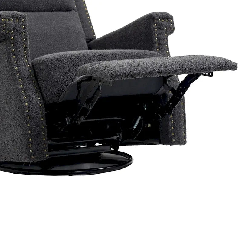 Fauteuil inclinable manuel pivotant à 360 degrés, fauteuil de loisirs avec accoudoirs, chaises berçantes pour chambre d'enfant