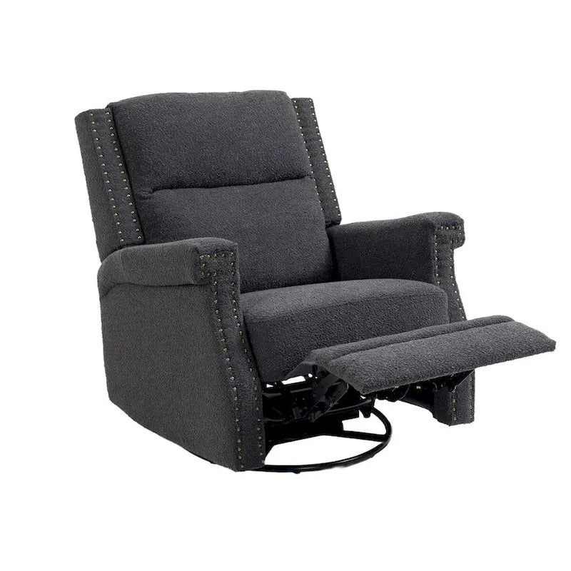 Fauteuil inclinable manuel pivotant à 360 degrés, fauteuil de loisirs avec accoudoirs, chaises berçantes pour chambre d'enfant