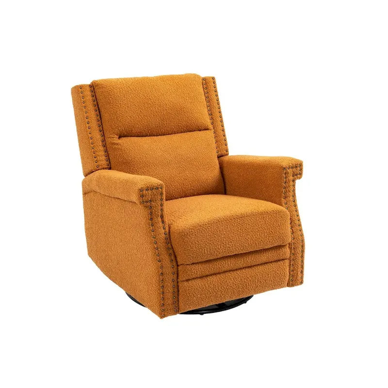 Fauteuil inclinable manuel pivotant à 360 degrés, fauteuil de loisirs avec accoudoirs, chaises berçantes pour chambre d'enfant